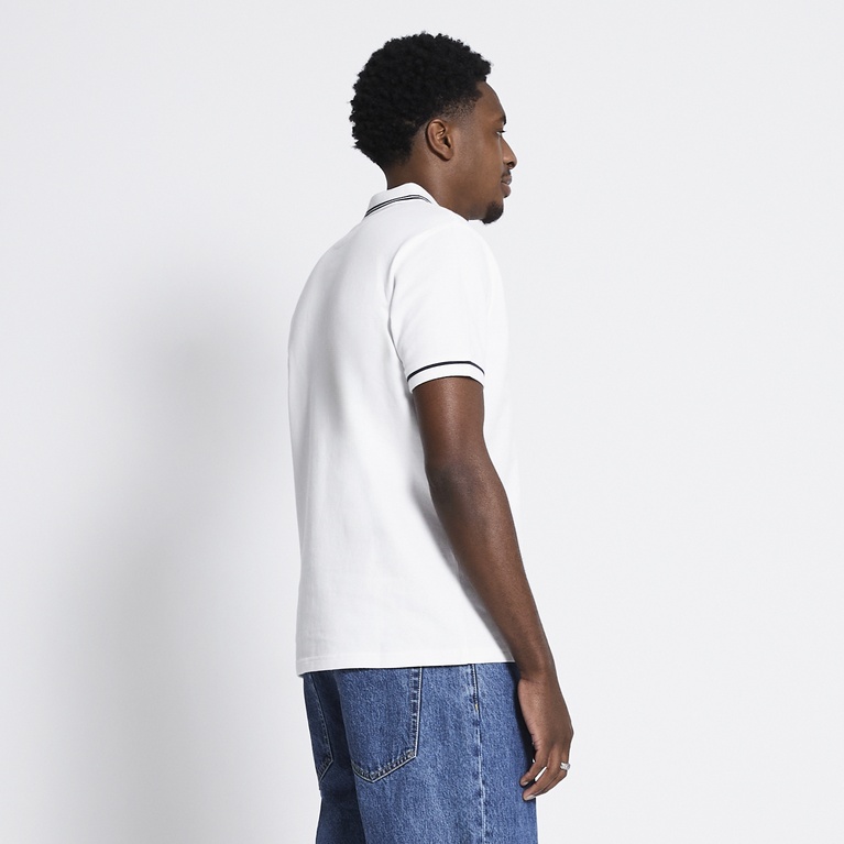 Polo shirt "Alan stripe" White